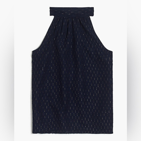 J. Crew Factory Tops - J. Crew factory Gold thread tie-neck tank size 14